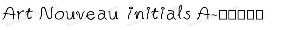 Art Nouveau Initials A字体转换